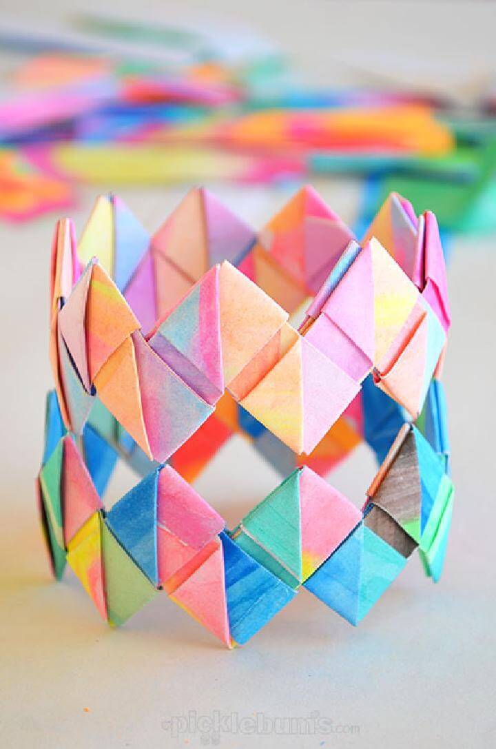 DIY Folded Paper Bracelets