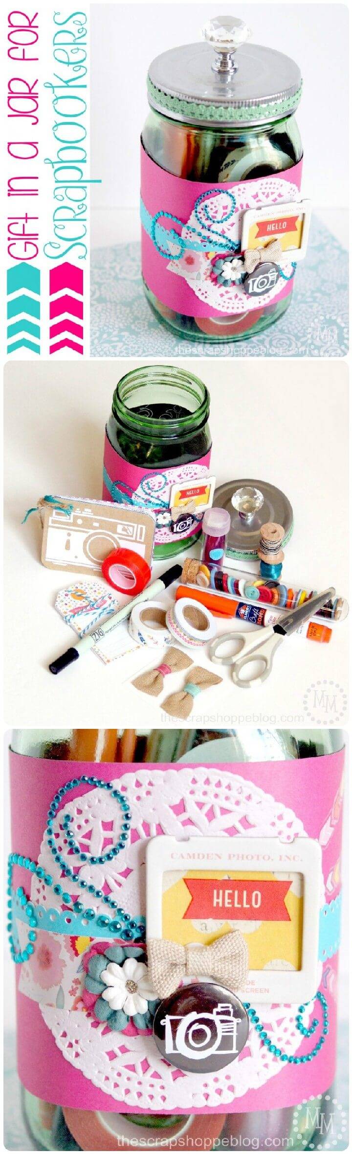 DIY Gift in a Mason Jar for Scrapbookers