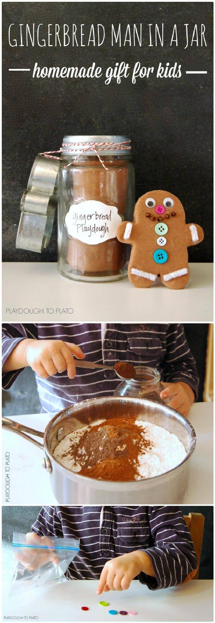 DIY Gingerbread Man Mason Jar Gift