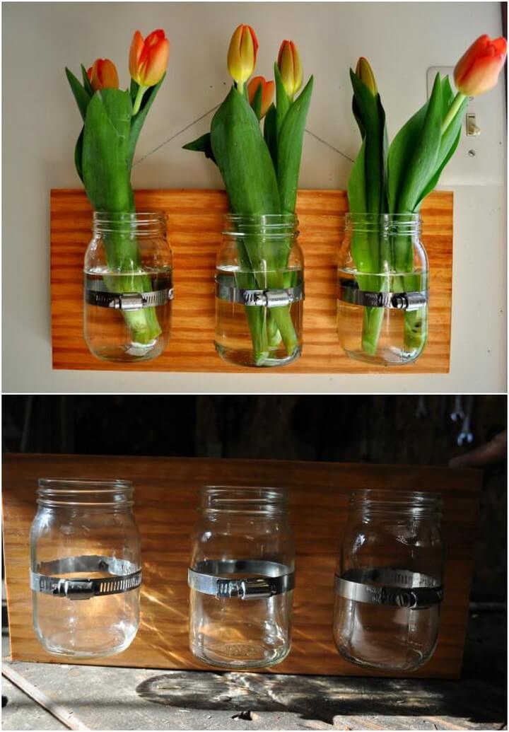 DIY Handmade Mason Jar Hanging Garden