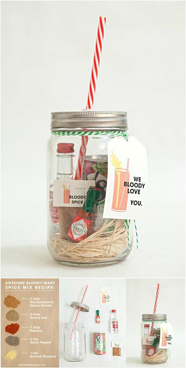 DIY Homemade Mason Jar Bloody Mary Gift and Spice Recipe