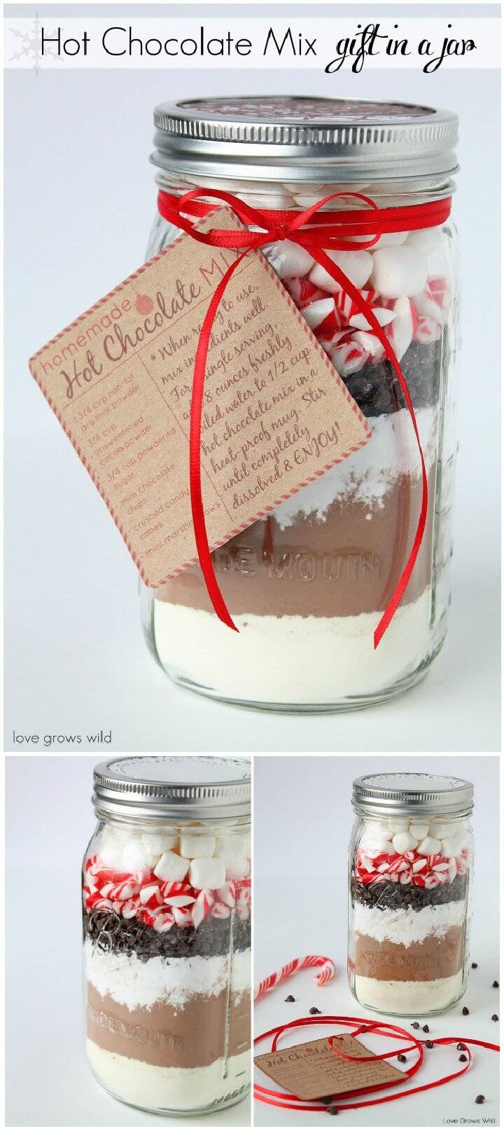 DIY Hot Chocolate Mix Mason Jar Gift
