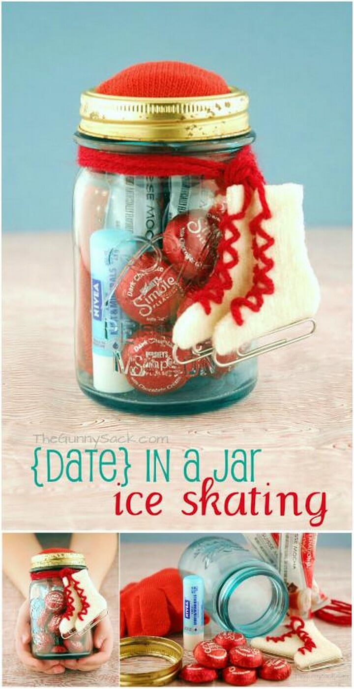 DIY Ice Skating Mason Jar Gift