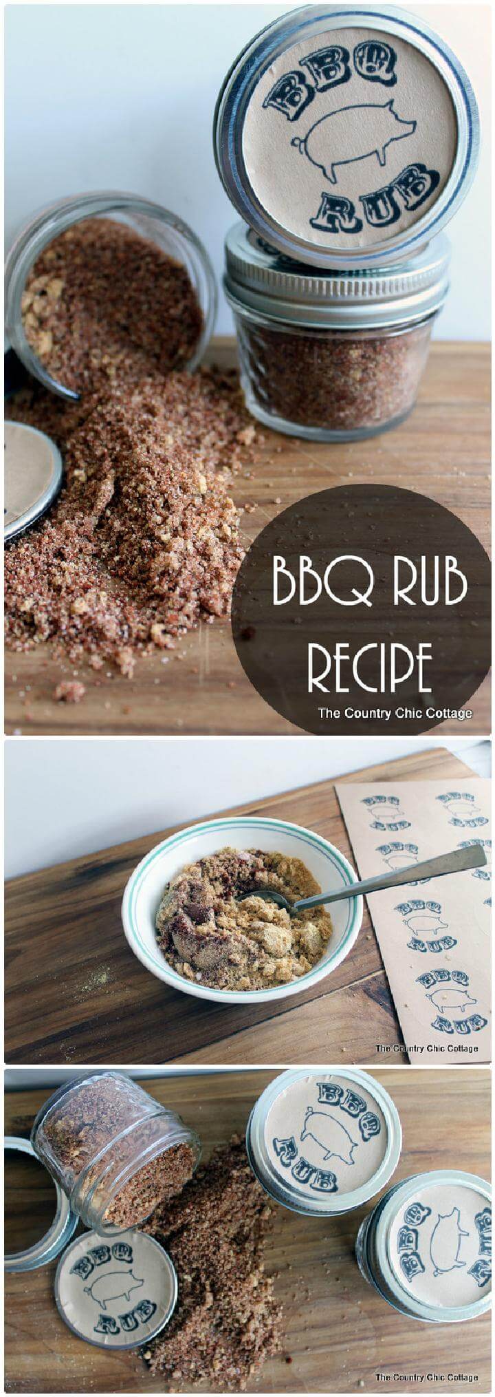 DIY Mason Jar BBQ Rub Father's Day Gift