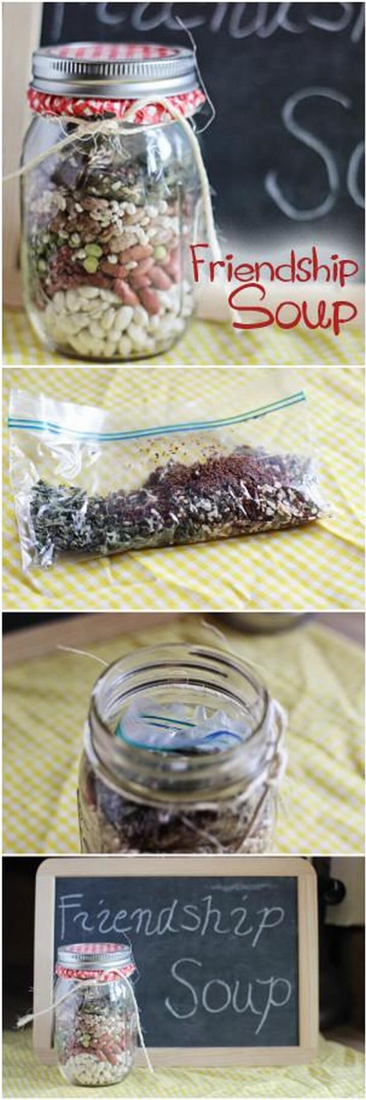 DIY Mason Jar Friendship Soup Gift