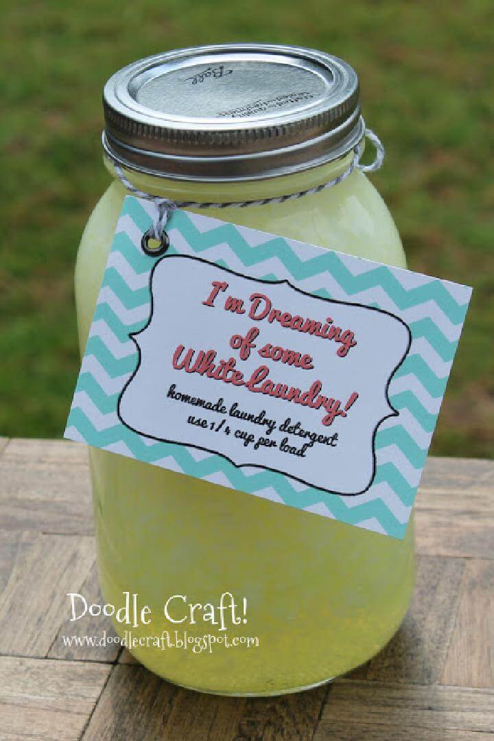 DIY Mason Jar Homemade Laundary Soap Gift