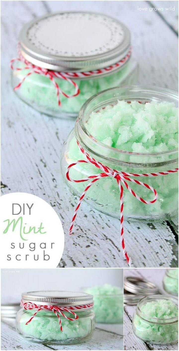 DIY Mason Jar Mint Sugar Scrub Gift