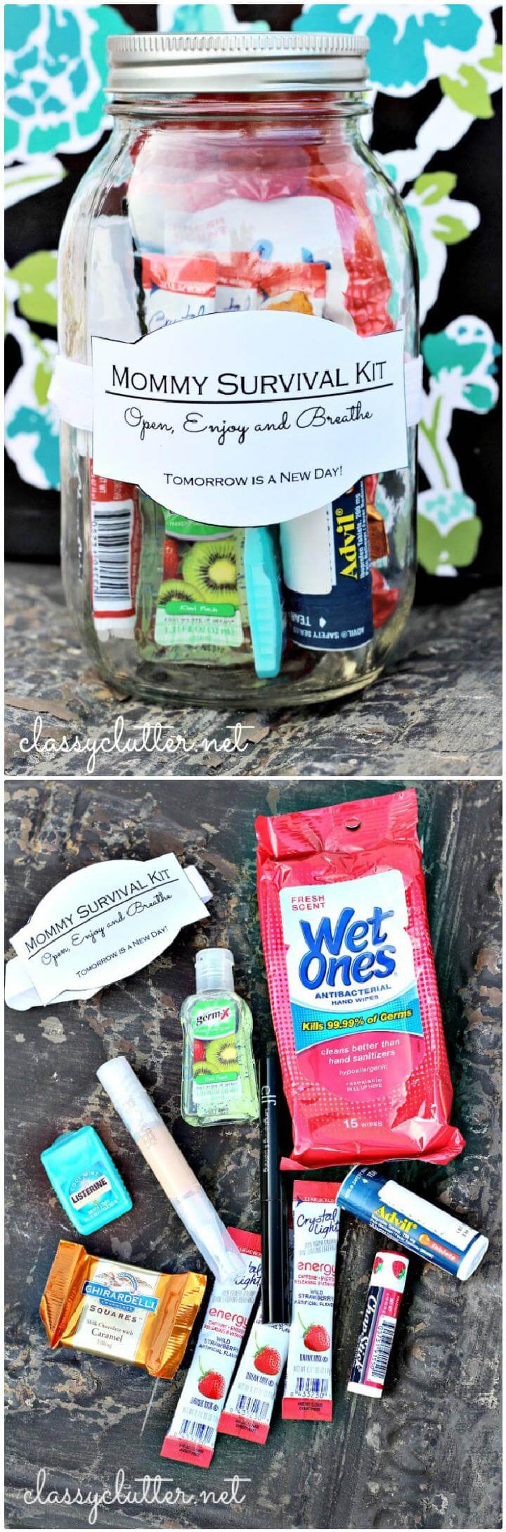 DIY Mason Jar Mommy Survival Kit Gift