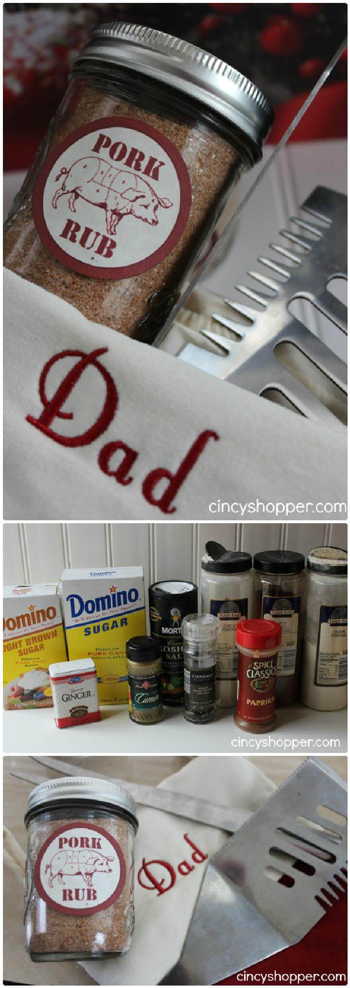 DIY Mason Jar Pork Rub Gift for Dad