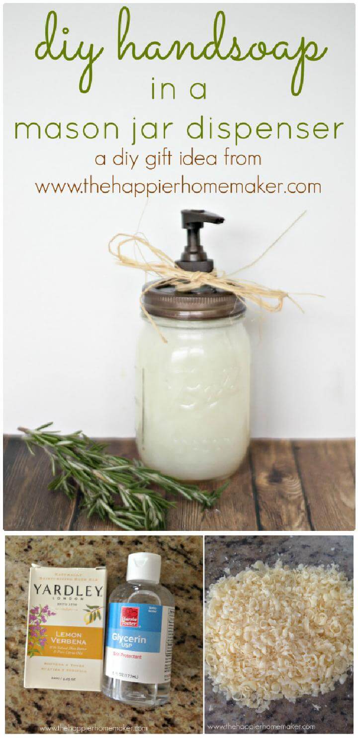 DIY Mason Jar Soap Dispenser