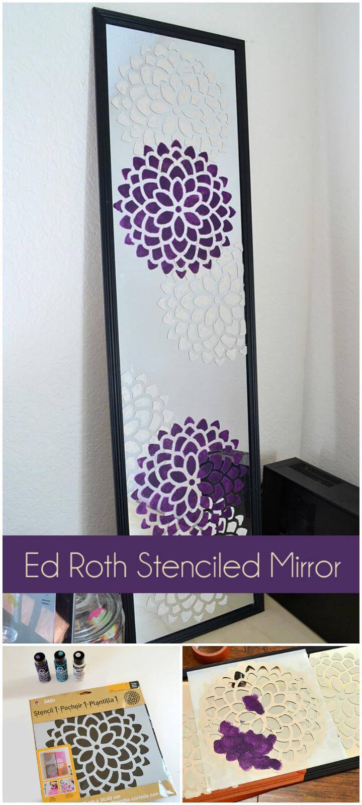 DIY Modern Ed Roth Stenciled Mirror