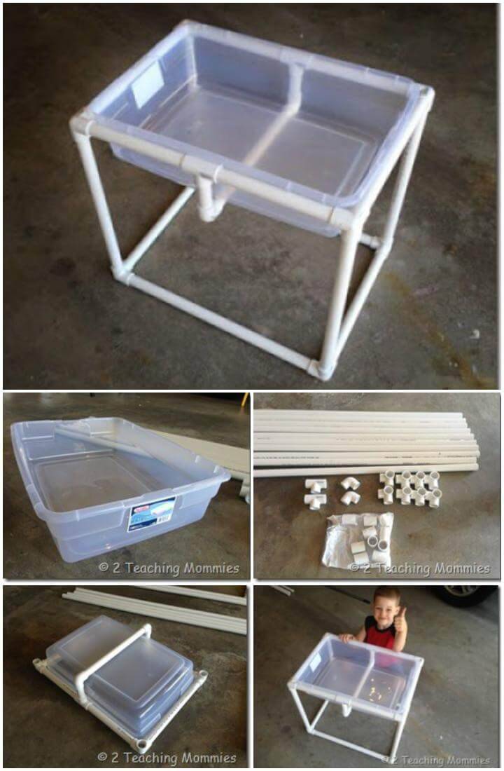 DIY Plastic Storage Box and PVC Sand or Water Table