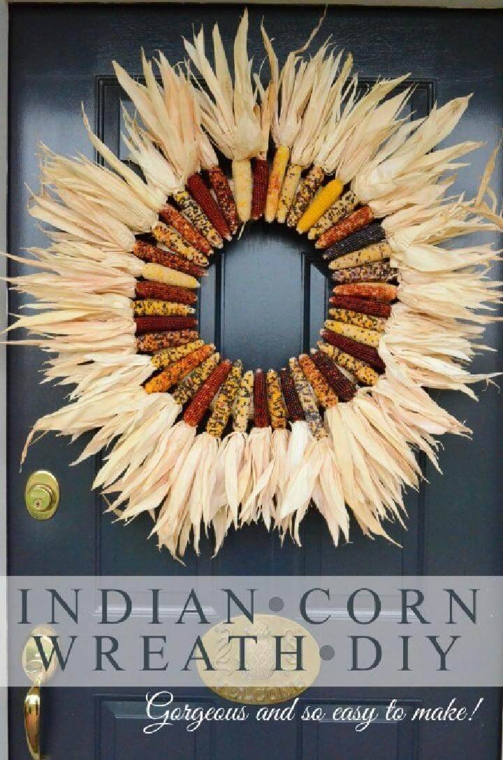 DIY Timeless Corn Fall Wreath