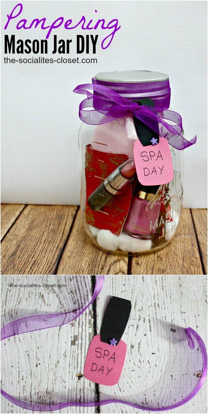 DIY Timeless Pampering Mason Jar Gift for a Busy Women