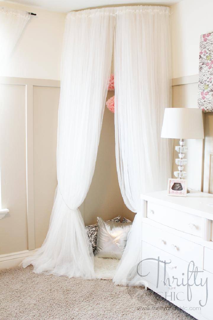 DIY Whimsical Canopy Tent or Reading Nook