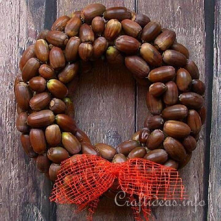 Handmade Beautiful Acorn Fall Wreath