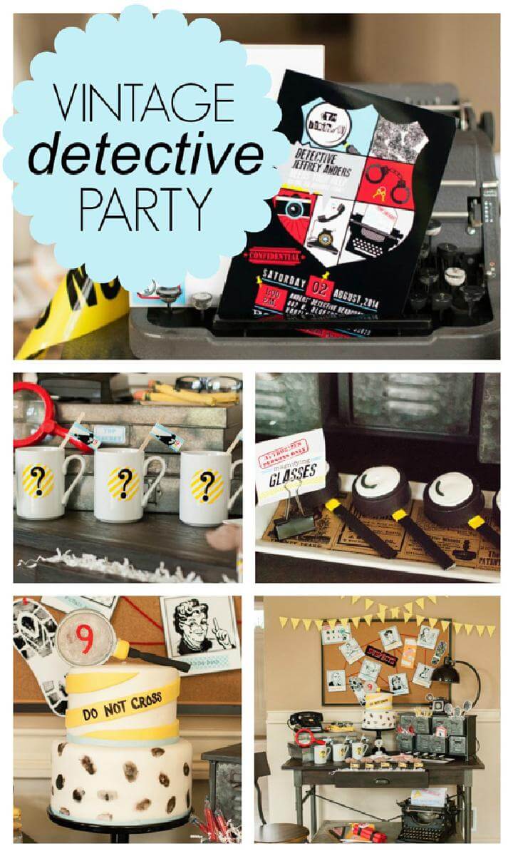 Outstanding Vintage Detective Teen or Tween Party Theme