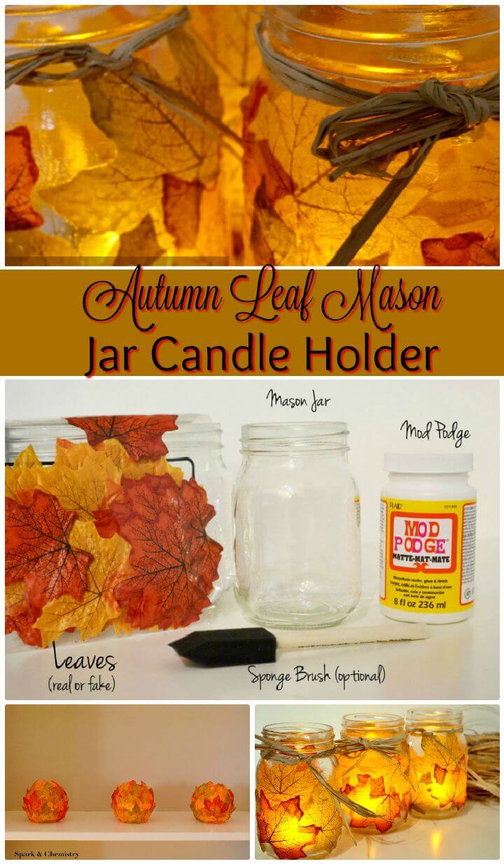 50 Unique DIY Mason Jar Crafts for Fall Decor ⋆ DIY Crafts