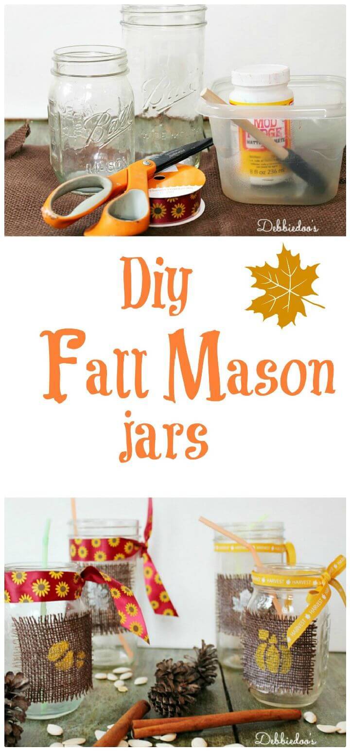 DIY Easy & Simple Fall Mason Jars