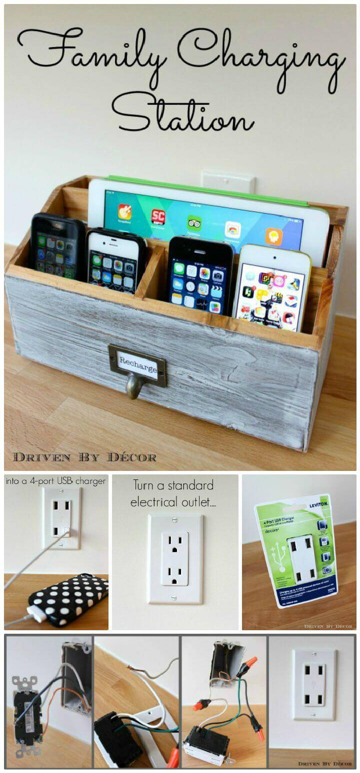 40 Best Diy Charging Station Ideas Easy Simple Unique Crafts