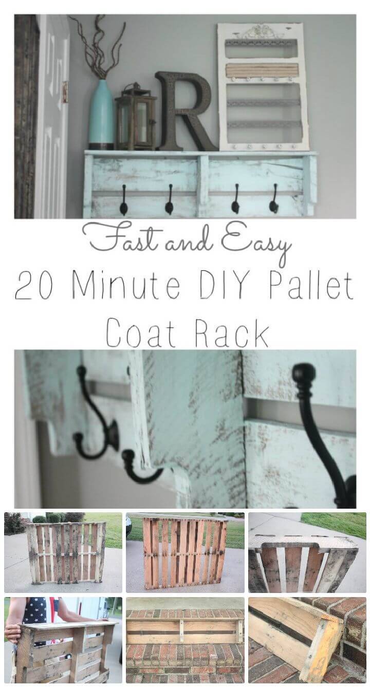 DIY Pallet Coat Rack