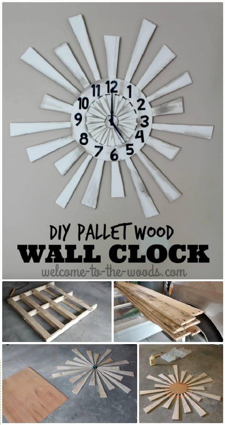 DIY Pallet Wood Wall Clock