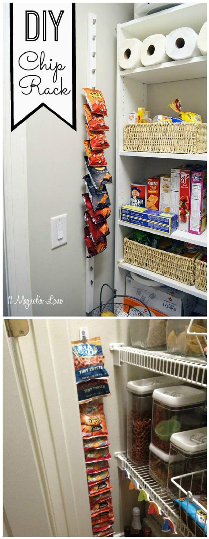 DIY Pantry Chip Rack