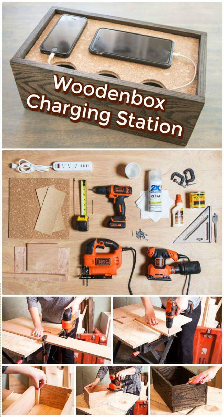 DIY Wooden Box Charging StationDIY Wooden Box Charging Station