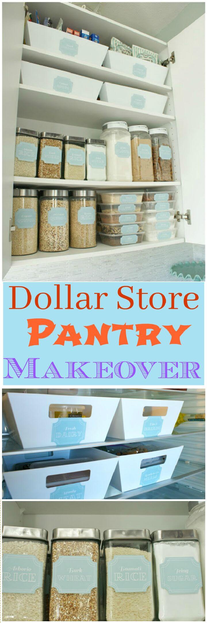 Dollar Store Pantry Makeover