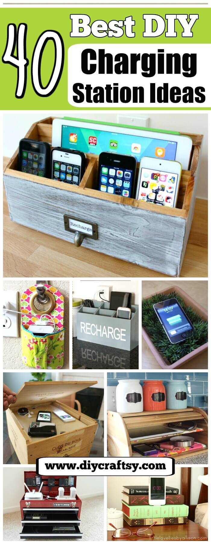 DIY Charging Station Ideas - easy DIY charging station project
