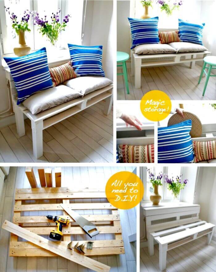 Modern Pallet Sofa to Make at Home - Pallet Sitting Furniture Projects