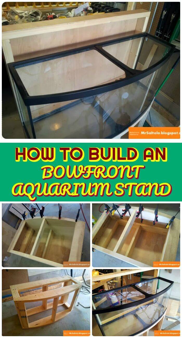 DIY Bowfront Aquarium Stand, Easy diy fish tank stand ideas and projects!