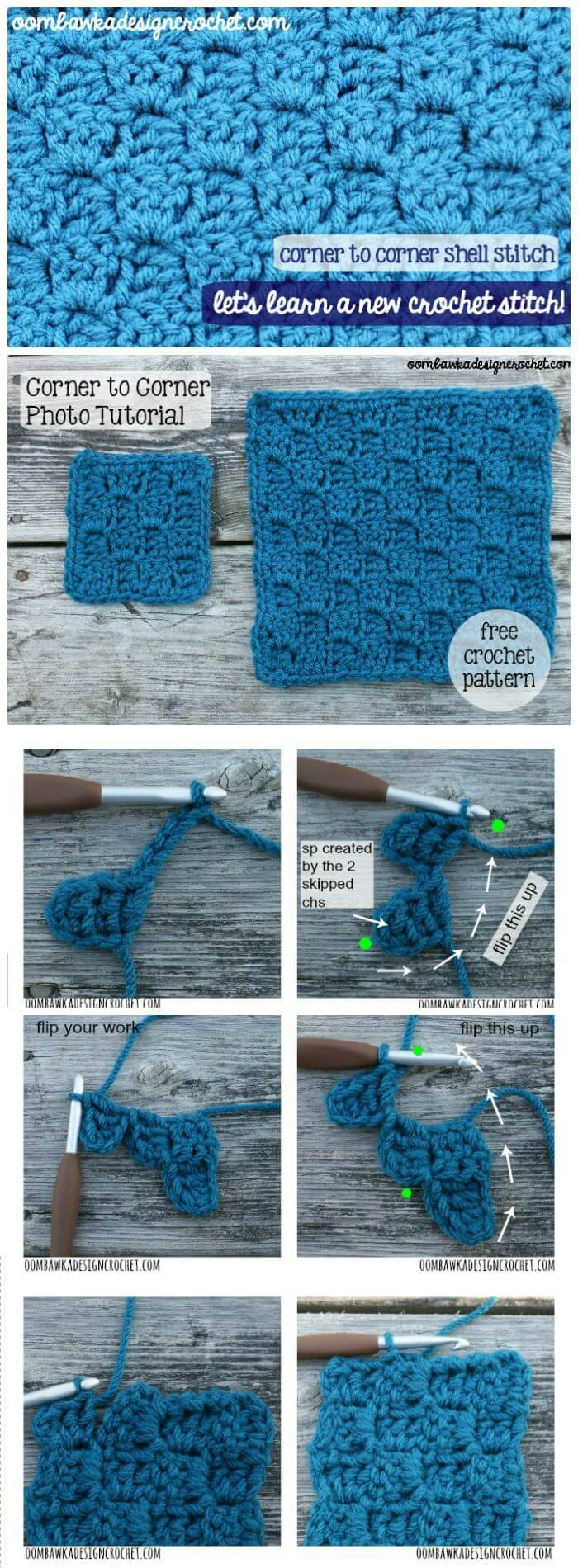 DIY C2C Shell Stitch – Left Handed, DIY instructions for c2c crochet!