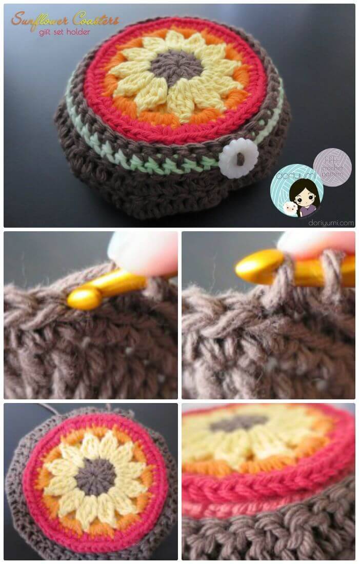DIY Coaster Gift Set Holder-Free Crochet Pattern, How to crochet a coaster for beginners!