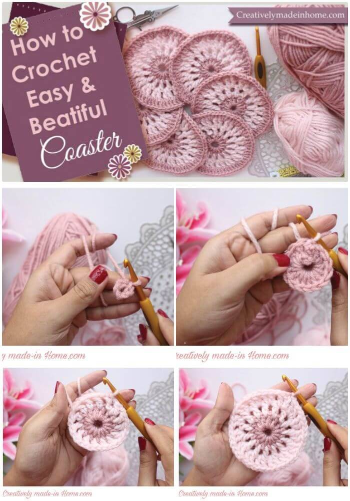DIY Crochet Easy & Beautiful Coaster, Free easy crochet coaster patterns for crochet lovers! Outstanding Crochet coasters for beginners!