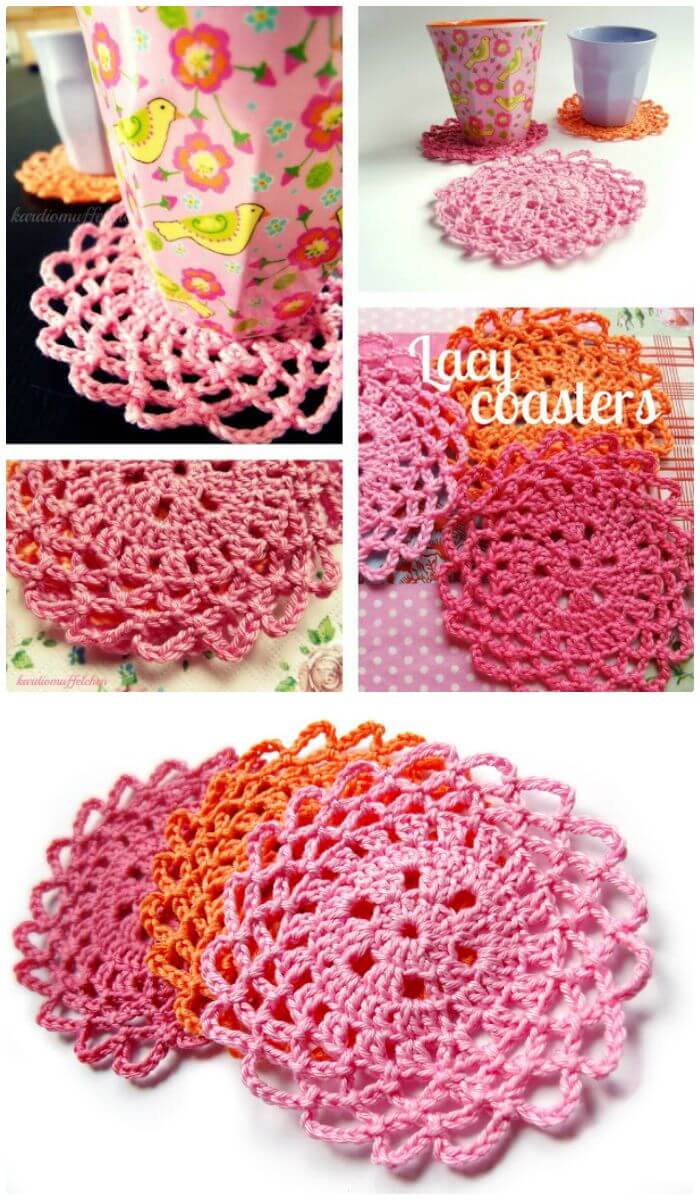 70 Easy Free Crochet Coaster Patterns for Beginners DIY & Crafts