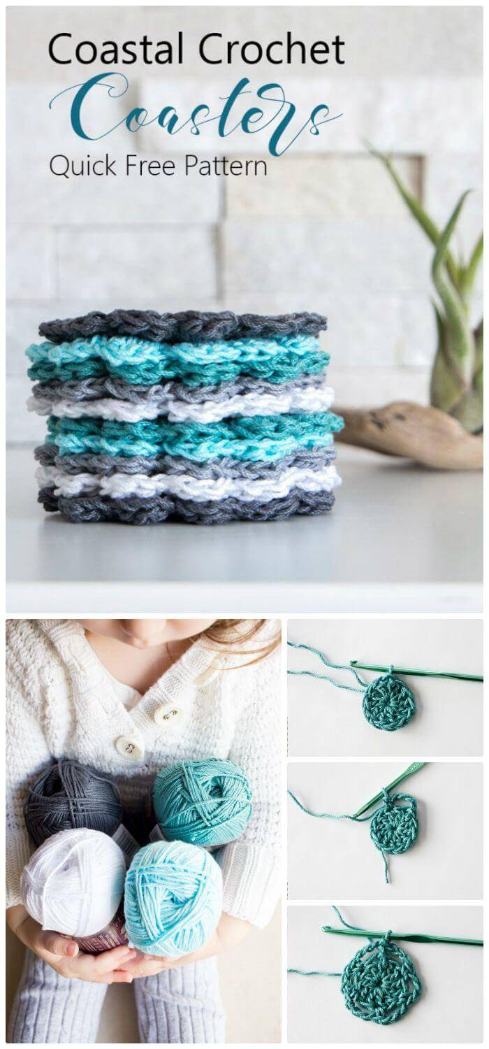 DIY Make Crochet A Simple Coaster, How to crochet a coaster step-by-step!