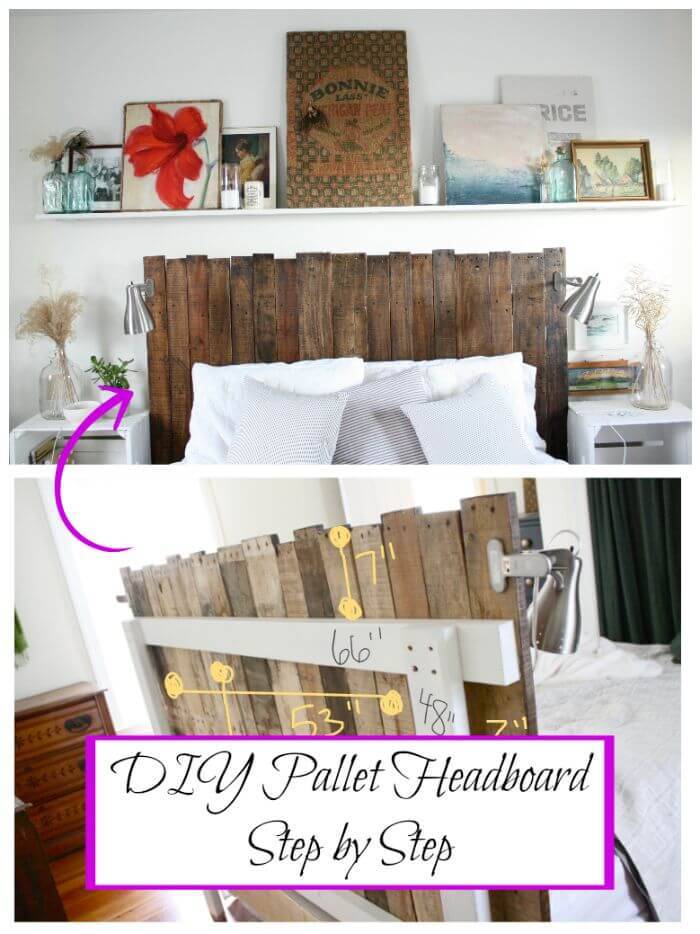 DIY Pallet Headboard Tutorial - Wooden Pallet Bedroom Furniture Ideas