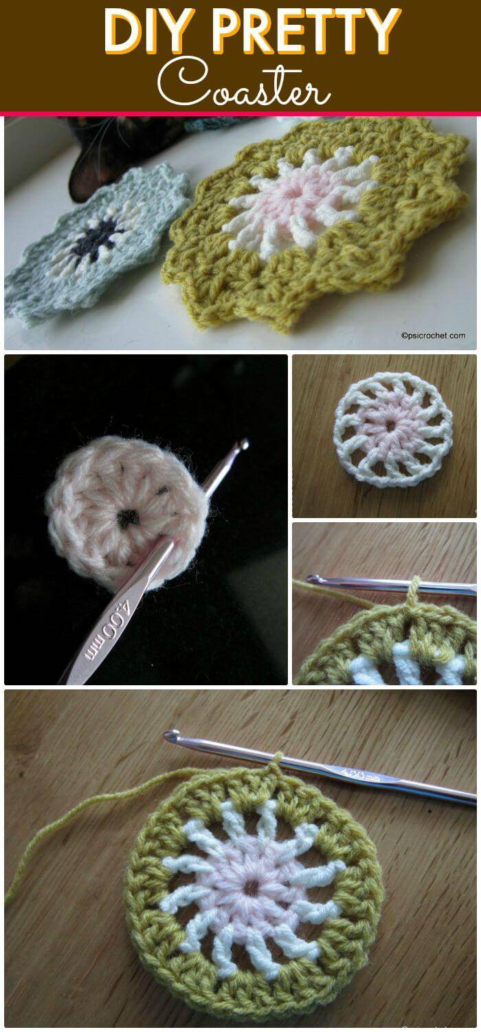 DIY Pretty Coaster-Free Crochet Pattern, Brilliant Crochet Coasters for Beginners!
