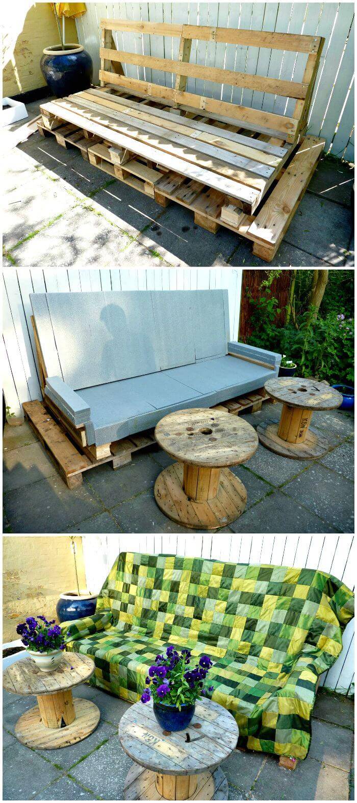 Low-Cost yet Sturdy Wooden Pallet sofa - DIY Pallet Sitting Furniture