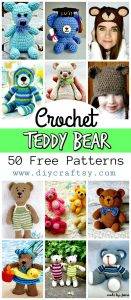 50 Free Crochet Teddy Bear Patterns - DIY Crafts