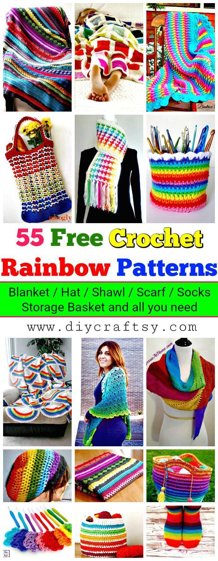 Free Crochet Rainbow Patterns