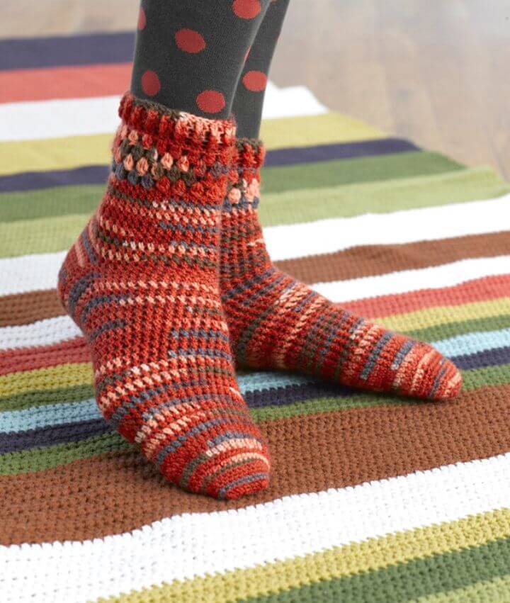 Cozy Easy Free Crochet Socks Pattern