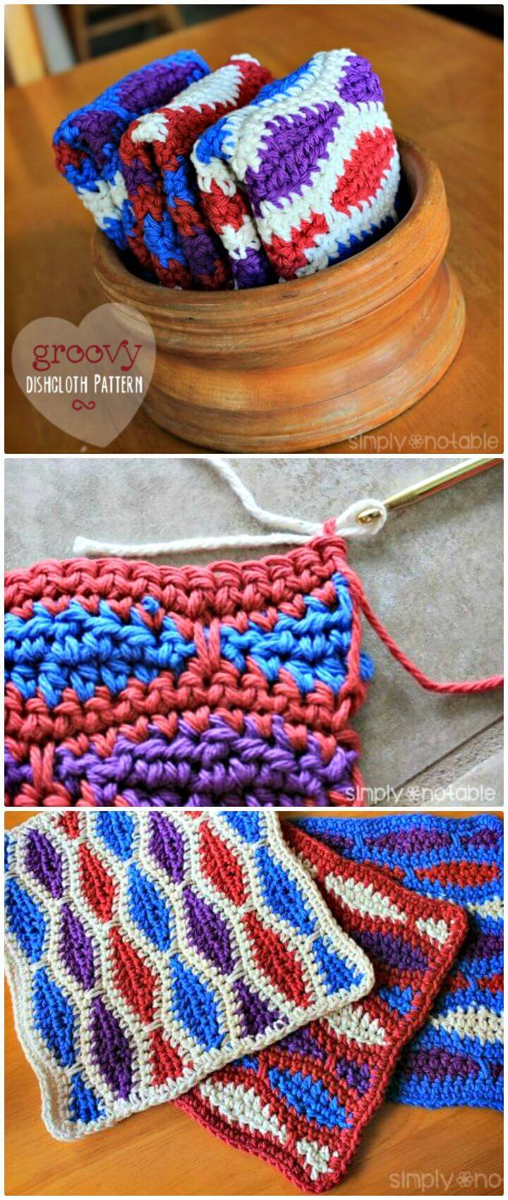 How To Crochet A Groovy Dishcloth - Free Pattern