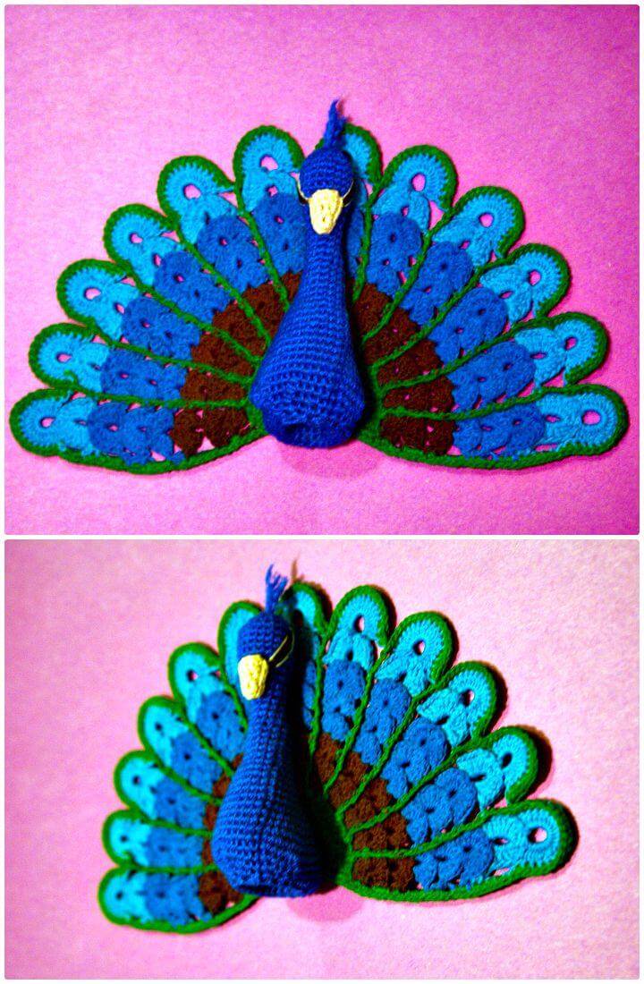 How To Easy Crochet Amazing Peacock - Free Bird Pattern
