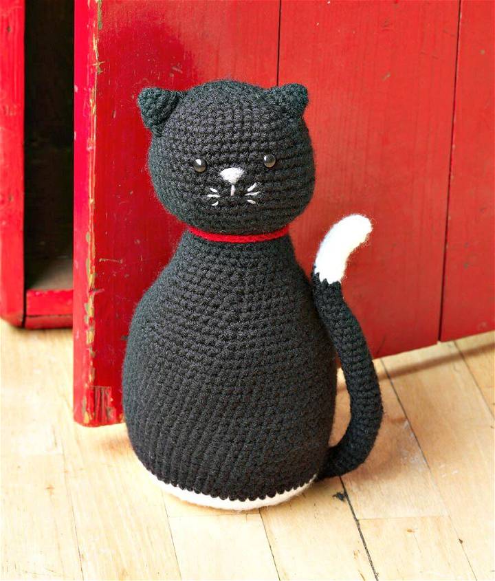 Free Crochet Amigurumi Black Cat Door Stopper