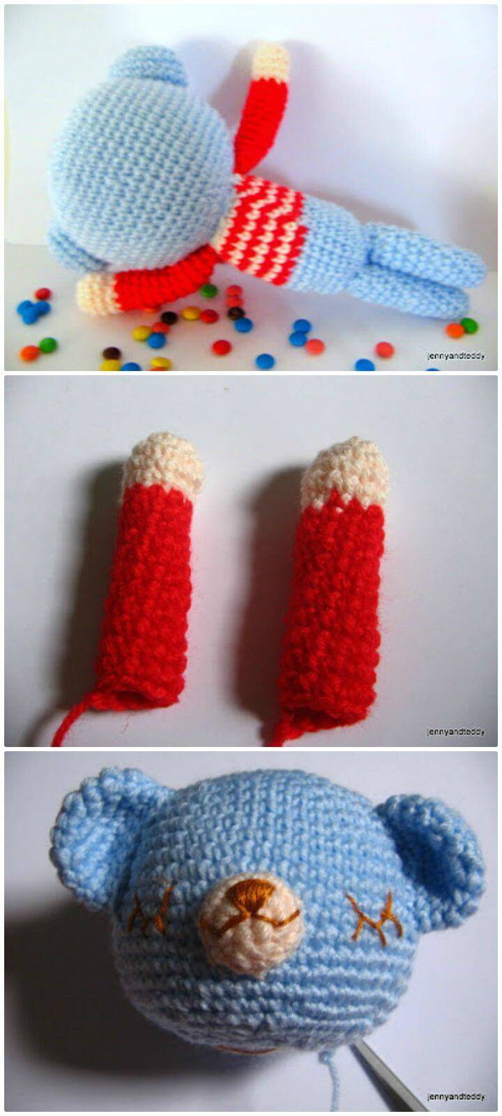 How To Crochet Amigurumi Mr. Teddy Sleepy Bear Free Pattern