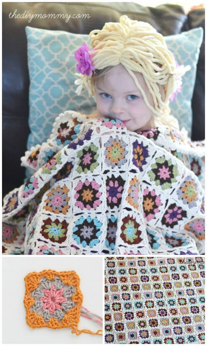 Easy Free Crochet An Organic Cotton Granny Square Baby Blanket Pattern