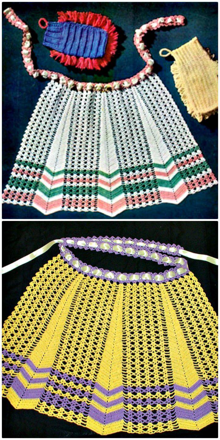 How To Free Crochet Apron Pattern