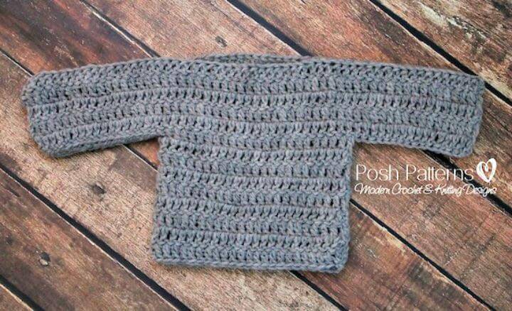Crochet Baby Sweater - Free Pattern
